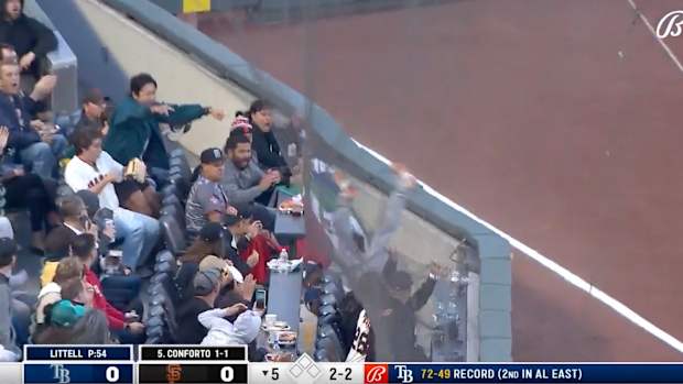 Randy Arozarena Went Flying Into the Stands and Bounced Back Like It Was Nothing